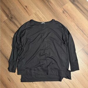 Time and Tru Black Long Sleeve Blouse